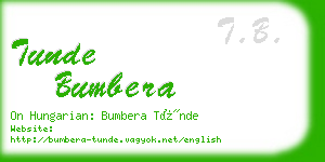 tunde bumbera business card